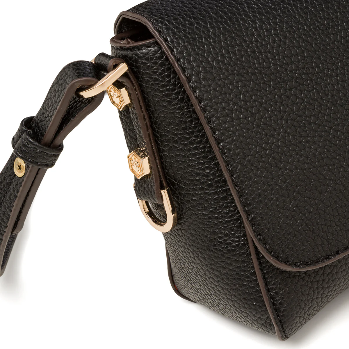 Borsa a tracolla nera da donna con chiusura a bottone Lumberjack Diana - Image 4