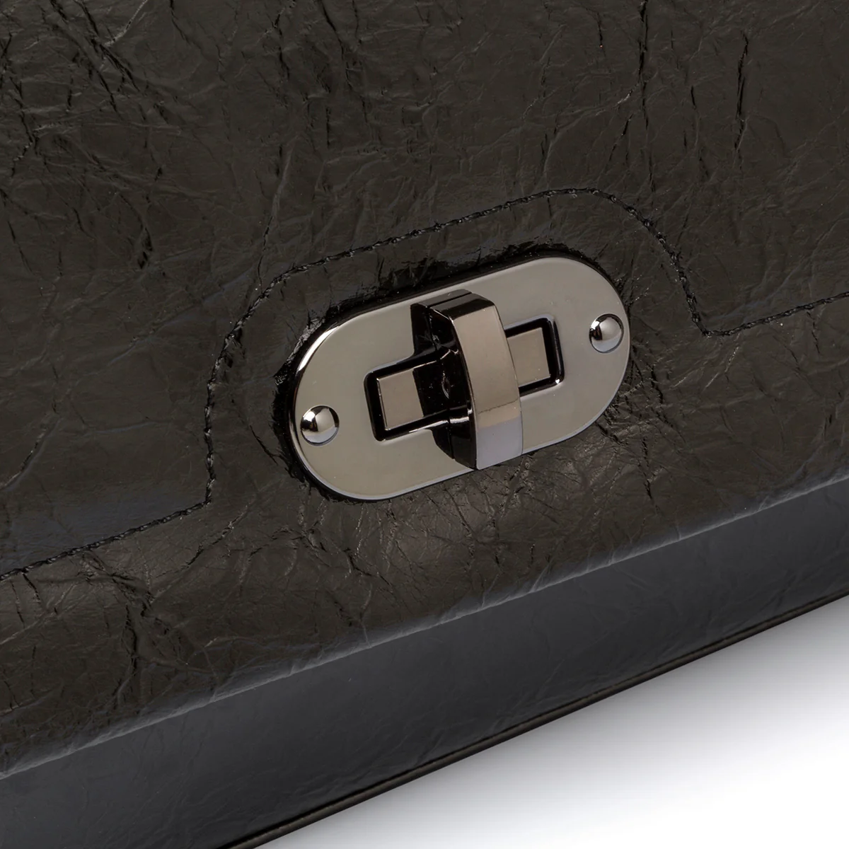 Borsa a tracolla nera da donna con chiusura a incastro Swish Jeans - Image 3