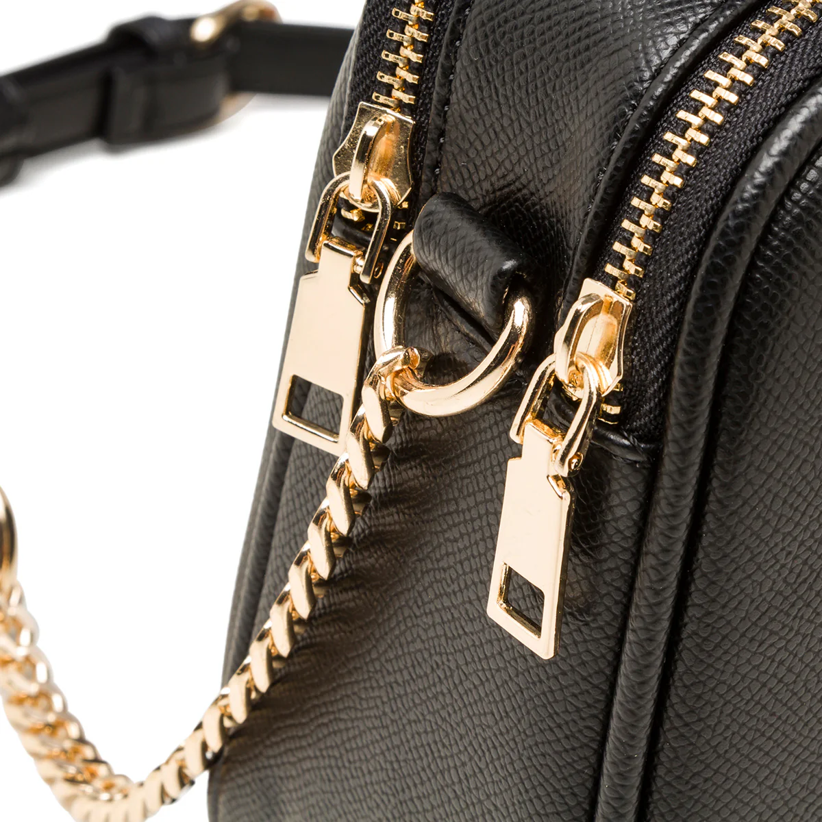 Borsa a tracolla nera da donna con doppia zip Lora Ferres - Image 5