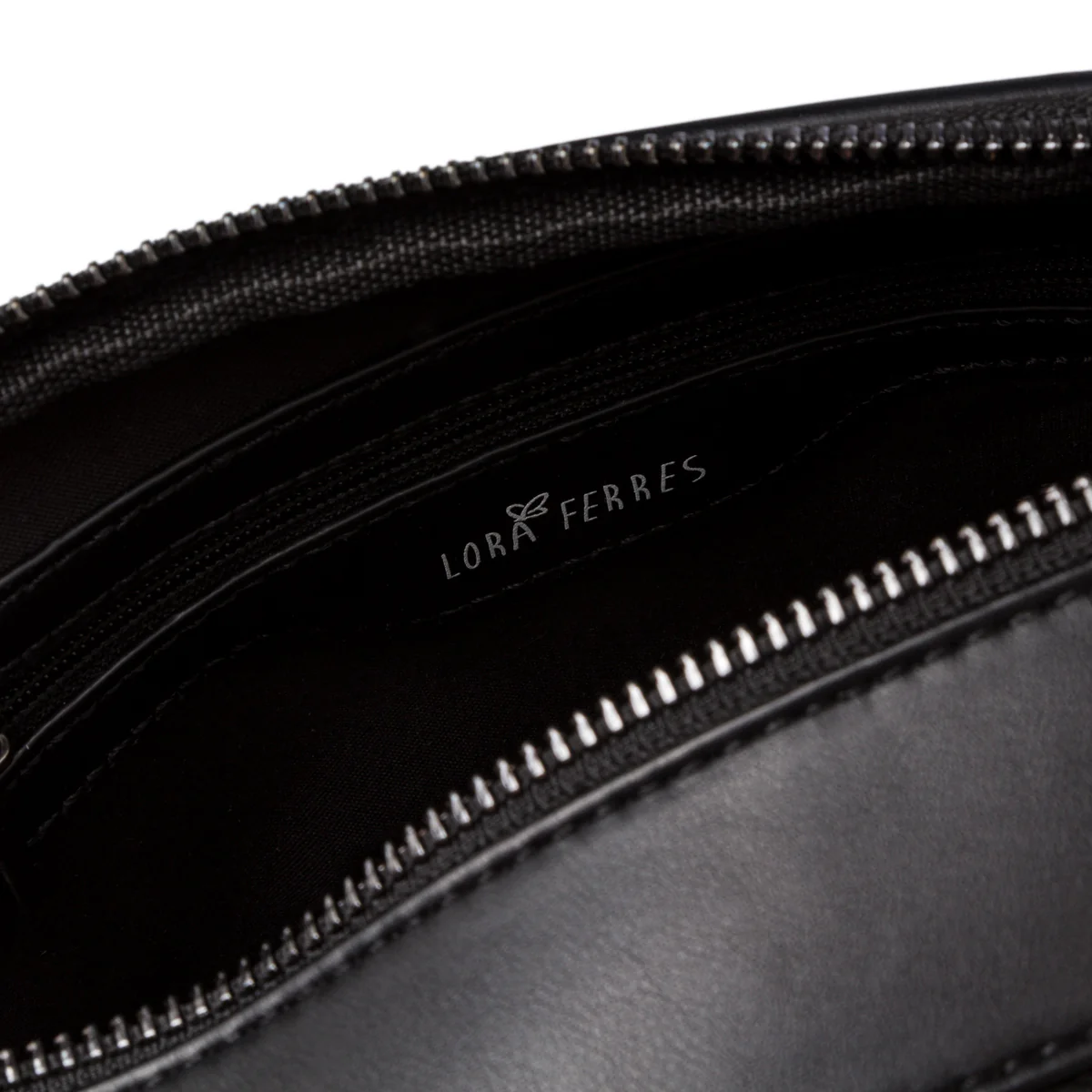 Borsa a tracolla nera da donna con maxi-fibbia Lora Ferres - Image 7