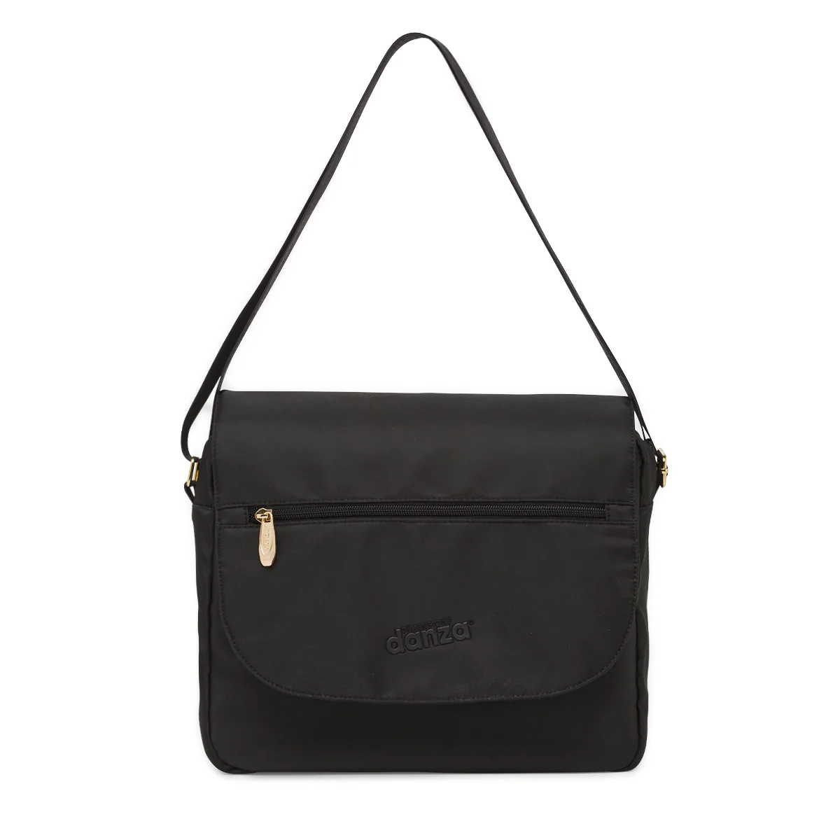 Borsa a Tracolla Nera da Donna con Patta Dimensione Danza