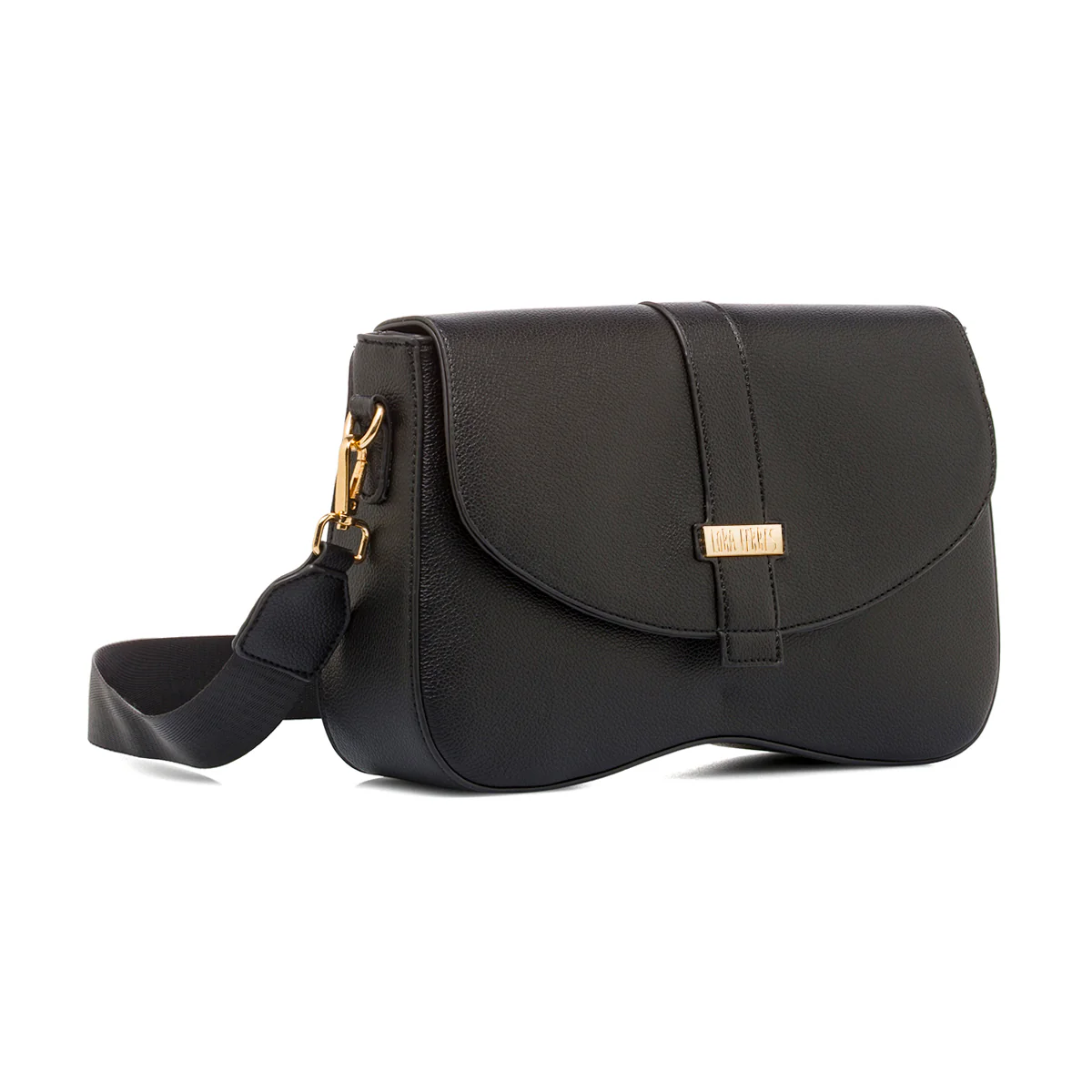 Borsa a tracolla nera da Donna con Patta Lora Ferres - Image 2