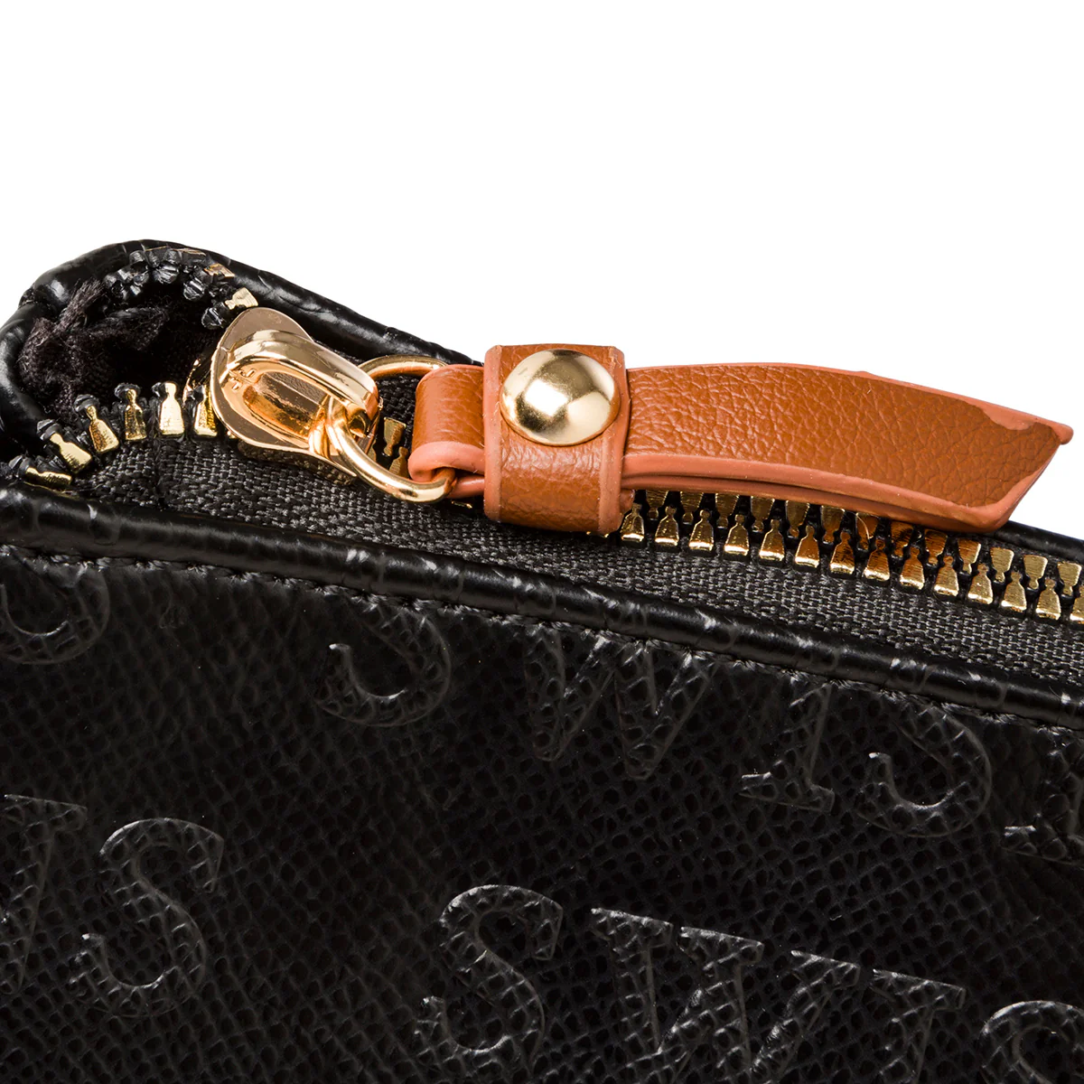 Borsa a tracolla nera da donna con stampa monogramma Swish Jeans - Image 5