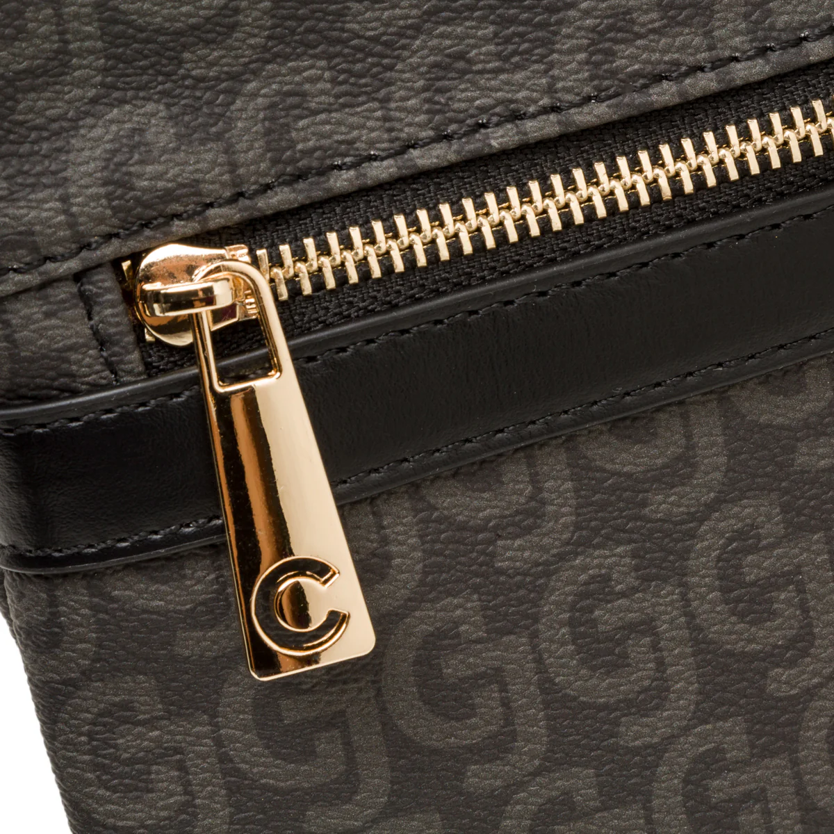 Borsa a tracolla nera da donna con zip e monogramma Carrera Audrey - Image 4