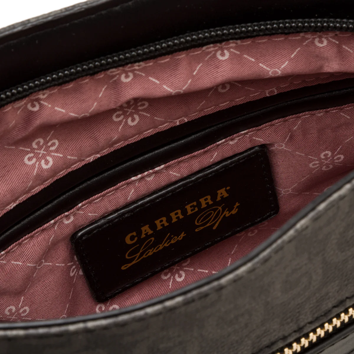 Borsa a tracolla nera da donna con zip e monogramma Carrera Audrey - Image 5