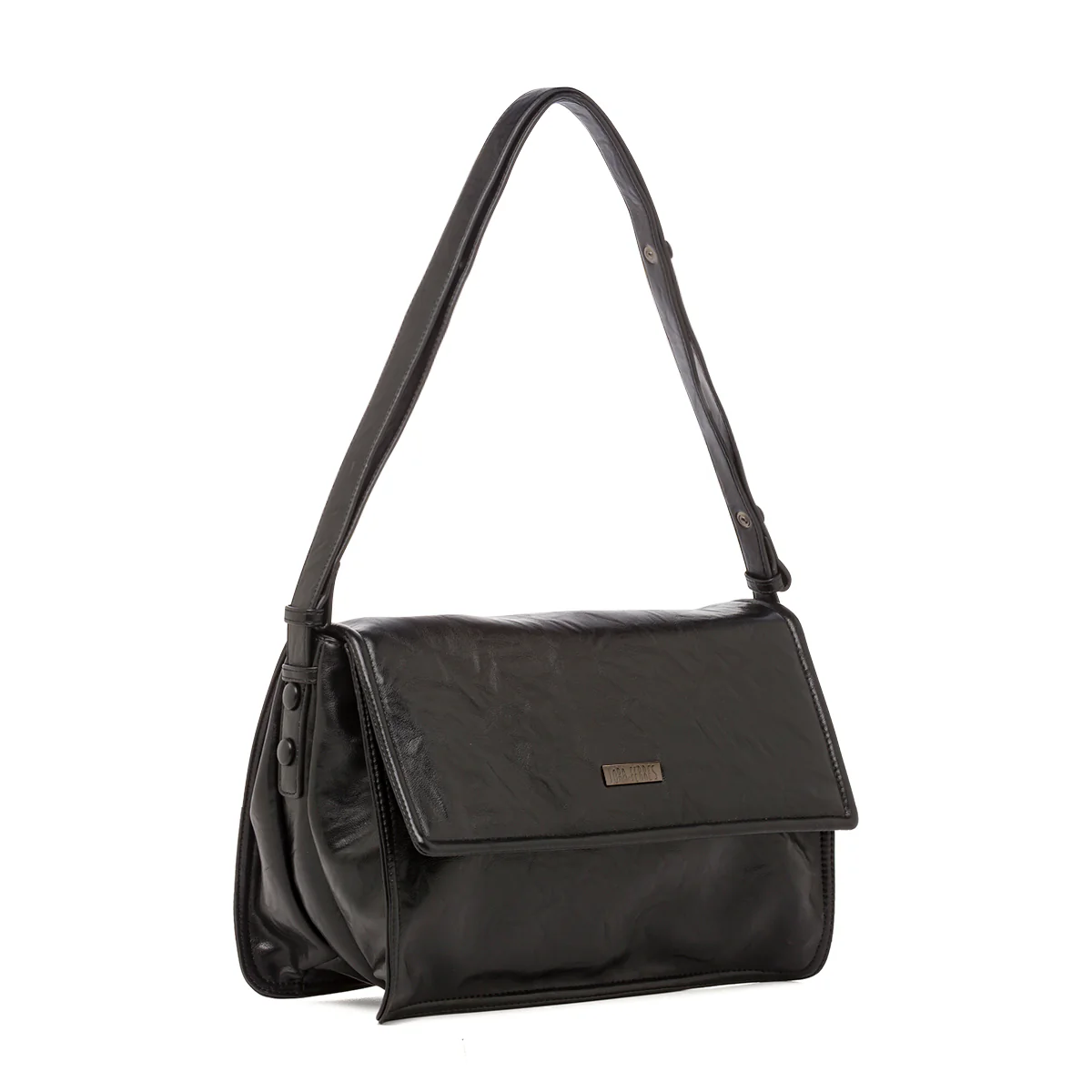 Borsa a tracolla nera da Donna effetto invecchiato Lora Ferres - Image 2