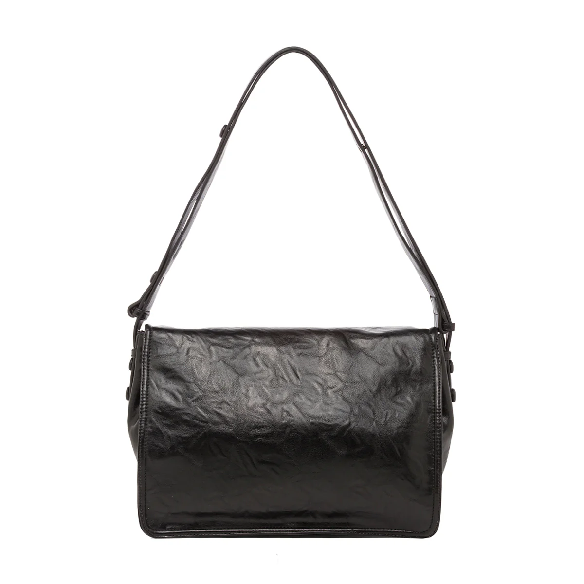 Borsa a tracolla nera da Donna effetto invecchiato Lora Ferres - Image 3