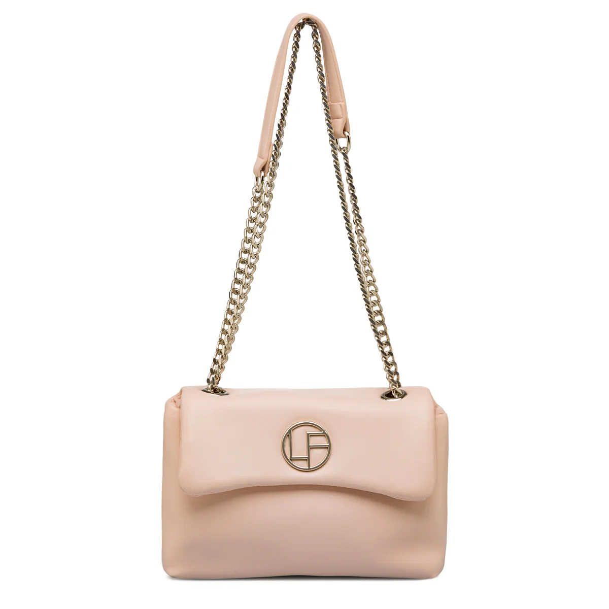 Borsa a tracolla rosa da Donna con catena dorata Lora Ferres - Image 2