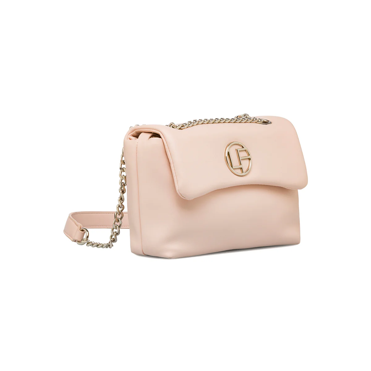 Borsa a tracolla rosa da Donna con catena dorata Lora Ferres - Image 4