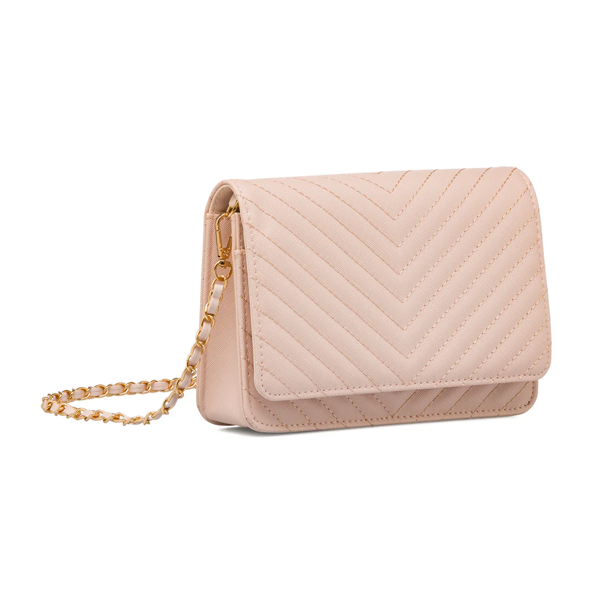 Borsa a tracolla rosa da Donna con motivo trapuntato Lora Ferres - Image 2