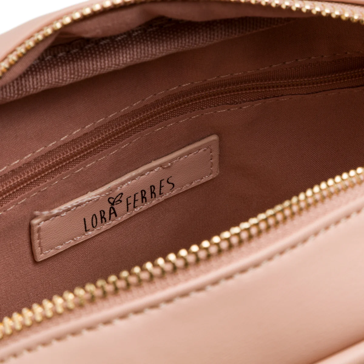 Borsa a tracolla rosa da donna effetto trapuntato Lora Ferres - Image 4