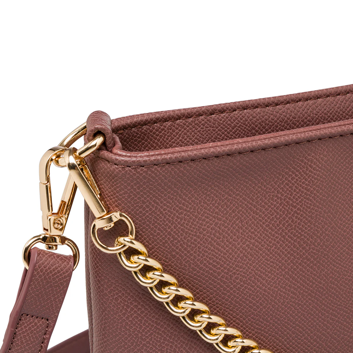 Borsa a tracolla rosa scuro da donna con manico a catena Lora Ferres - Image 5