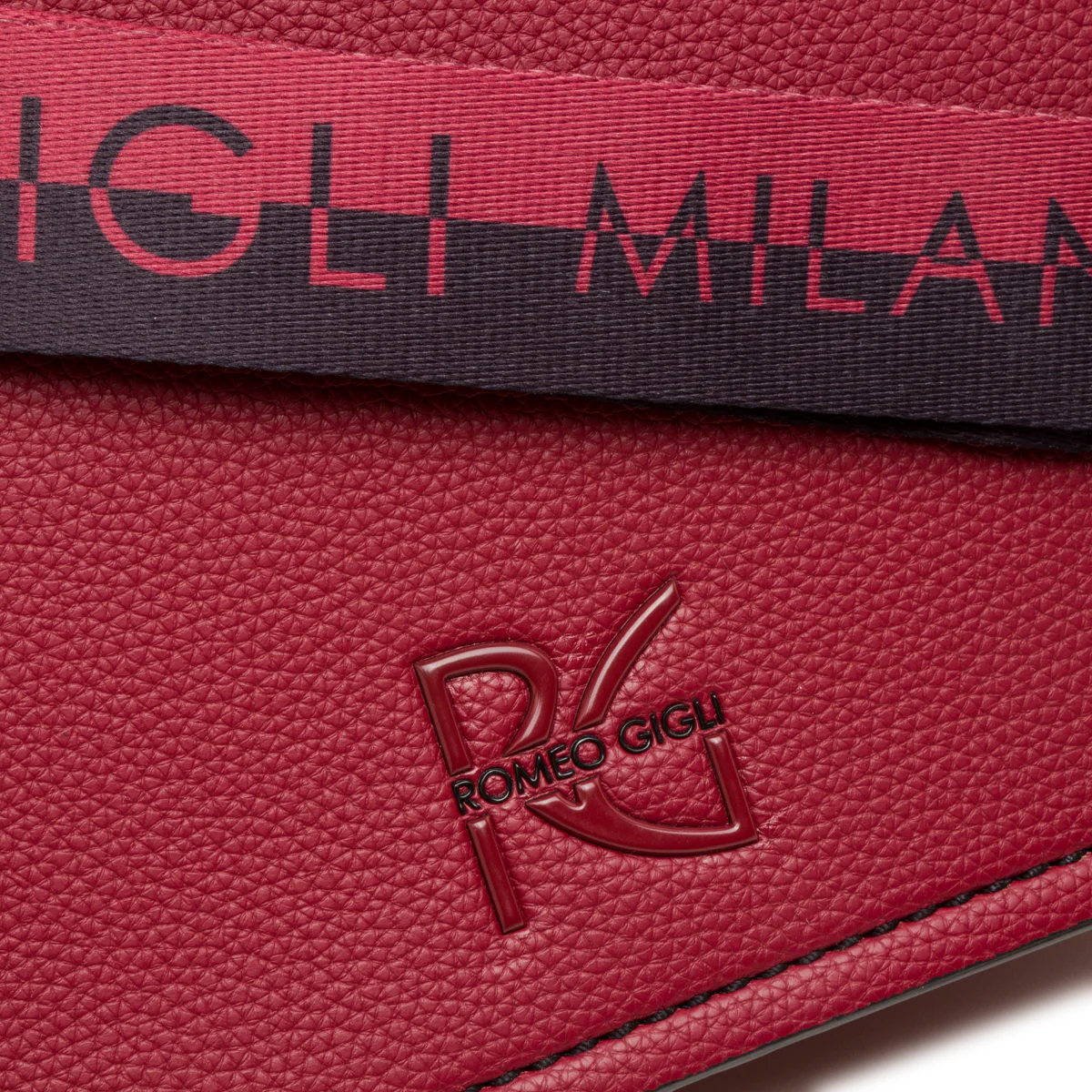 Borsa a tracolla rossa con logo Romeo Gigli Milano - Image 3