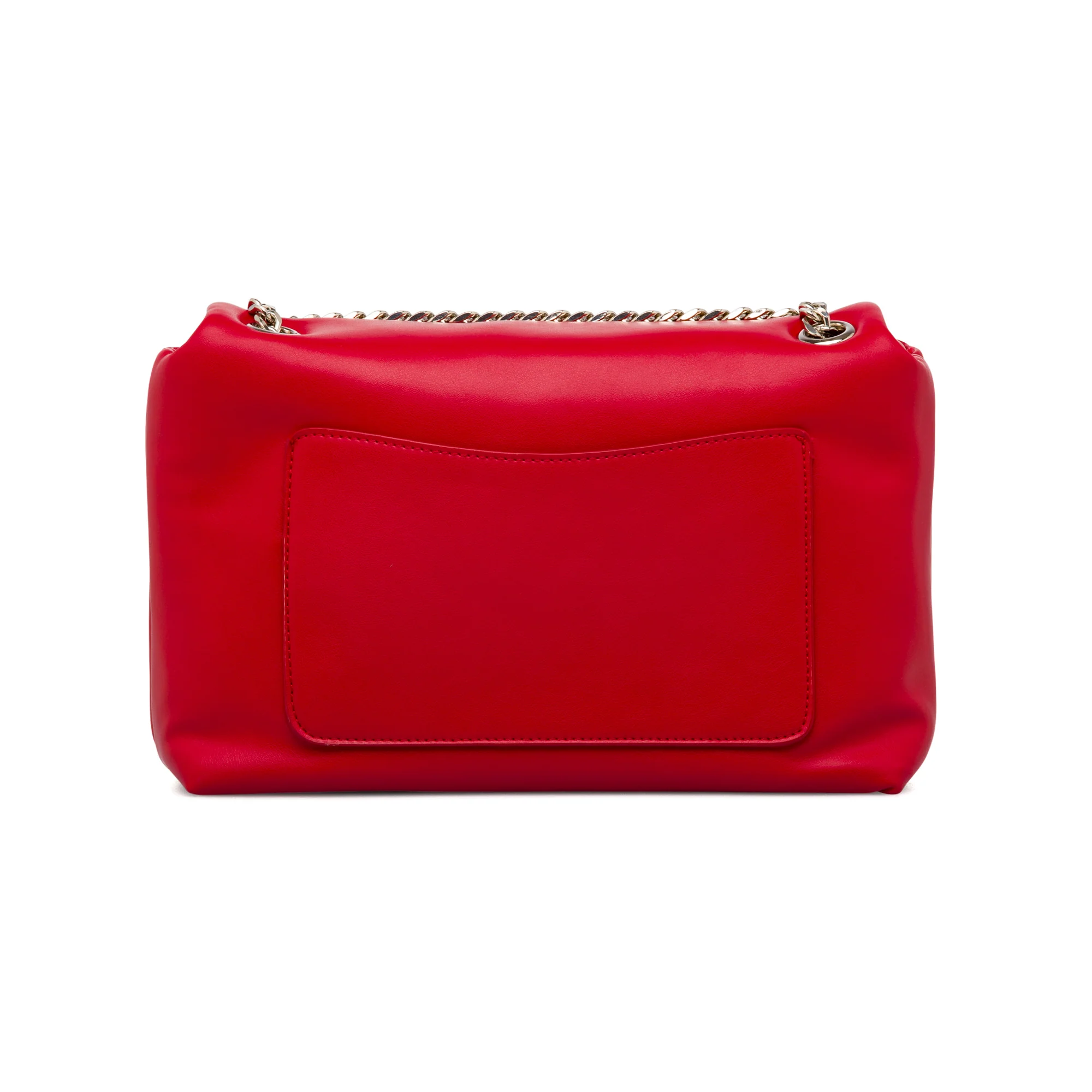 Borsa a tracolla rossa da Donna con catena e dettaglio logo Lora Ferres - Image 3