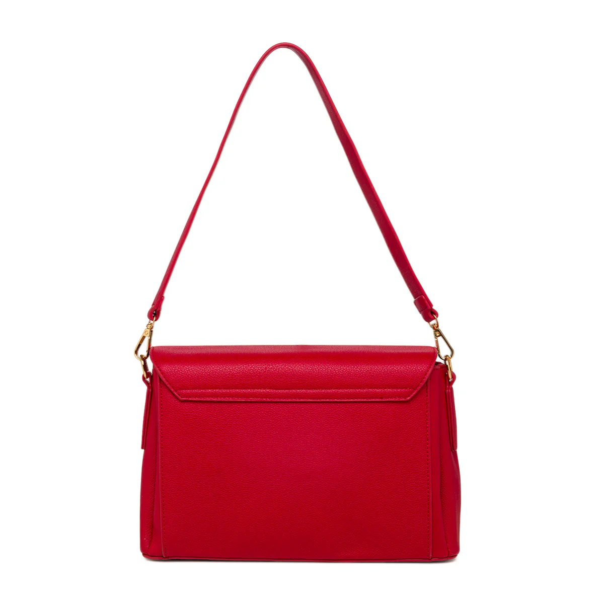 Borsa a tracolla rossa da Donna con logo in metallo Lora Ferres - Image 2