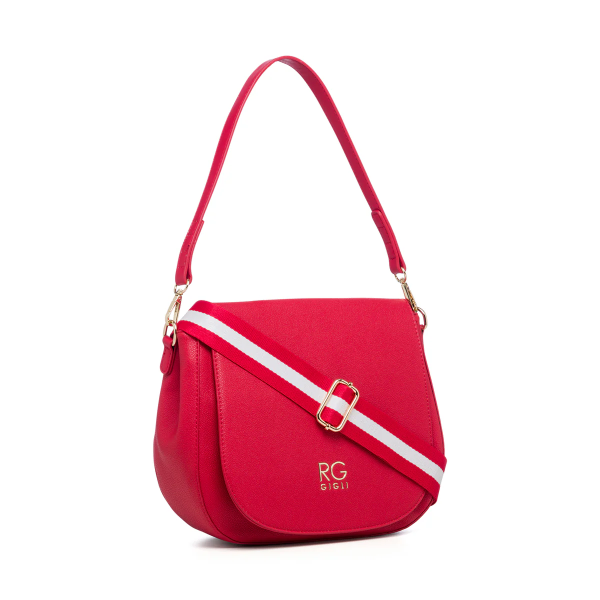 Borsa a tracolla rossa effetto martellato Romeo Gigli Nora - Image 2