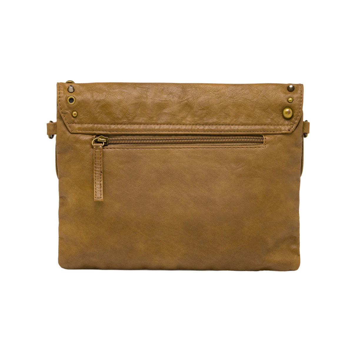 Borsa a tracolla Swish Jeans marrone da donna con borchie - Image 2