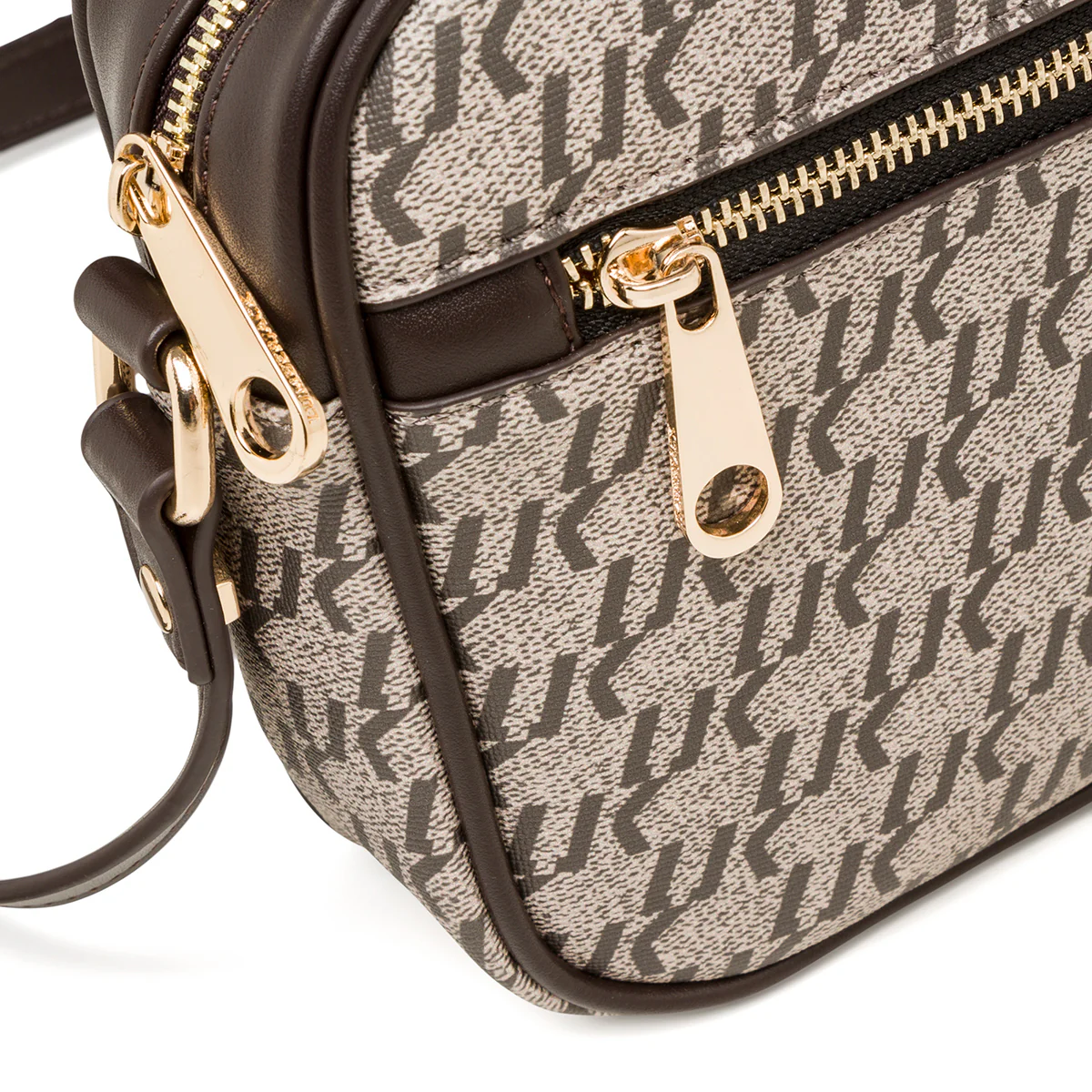 Borsa a tracolla taupe da donna con monogramma Lumberjack Jamie - Image 4
