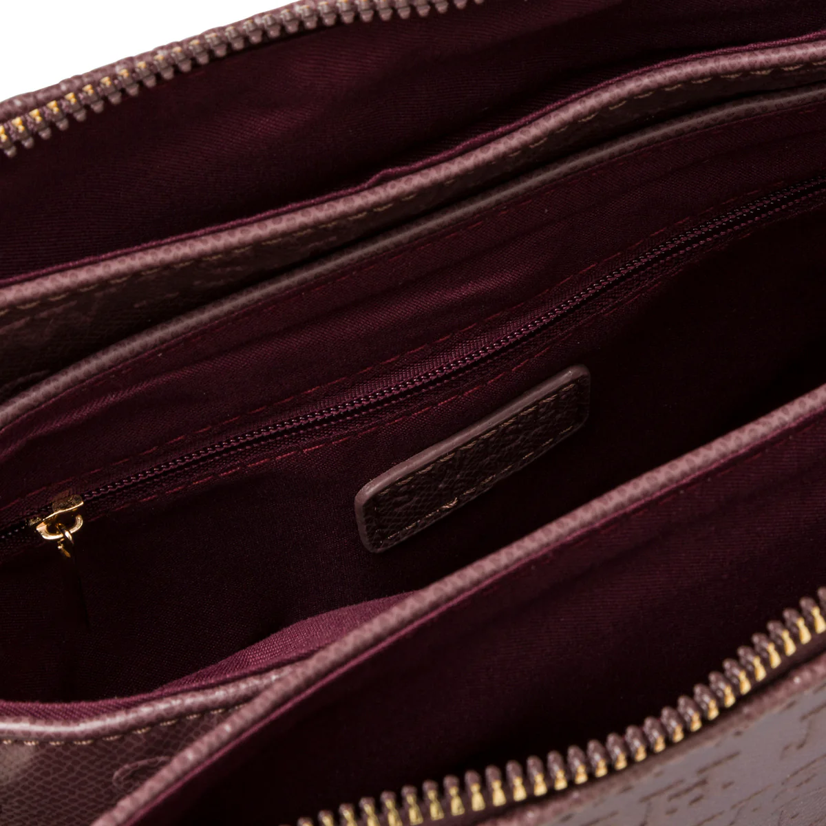 Borsa a tracolla taupe da donna con stampa monogramma Swish Jeans - Image 6