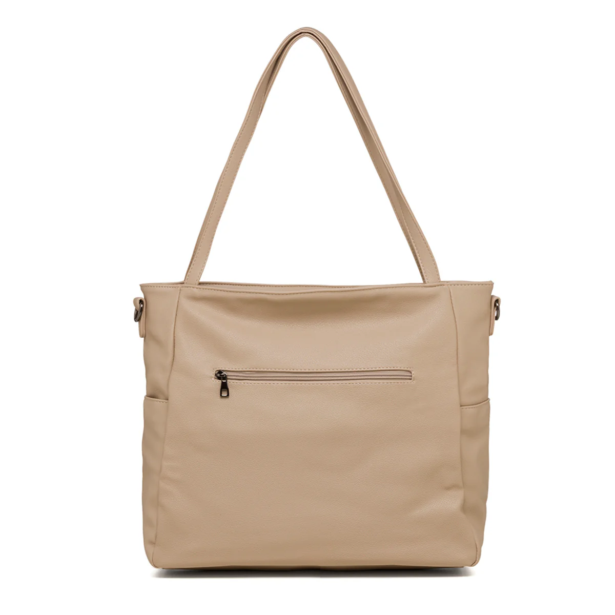 Borsa a tracolla taupe da donna con tasche esterne Lora Ferres - Image 2