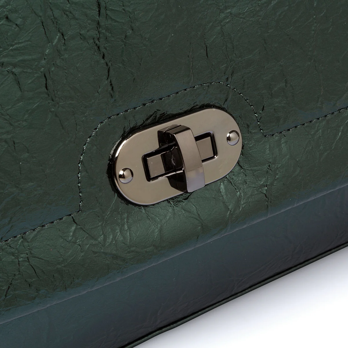 Borsa a tracolla verde da donna con chiusura a incastro Swish Jeans - Image 3