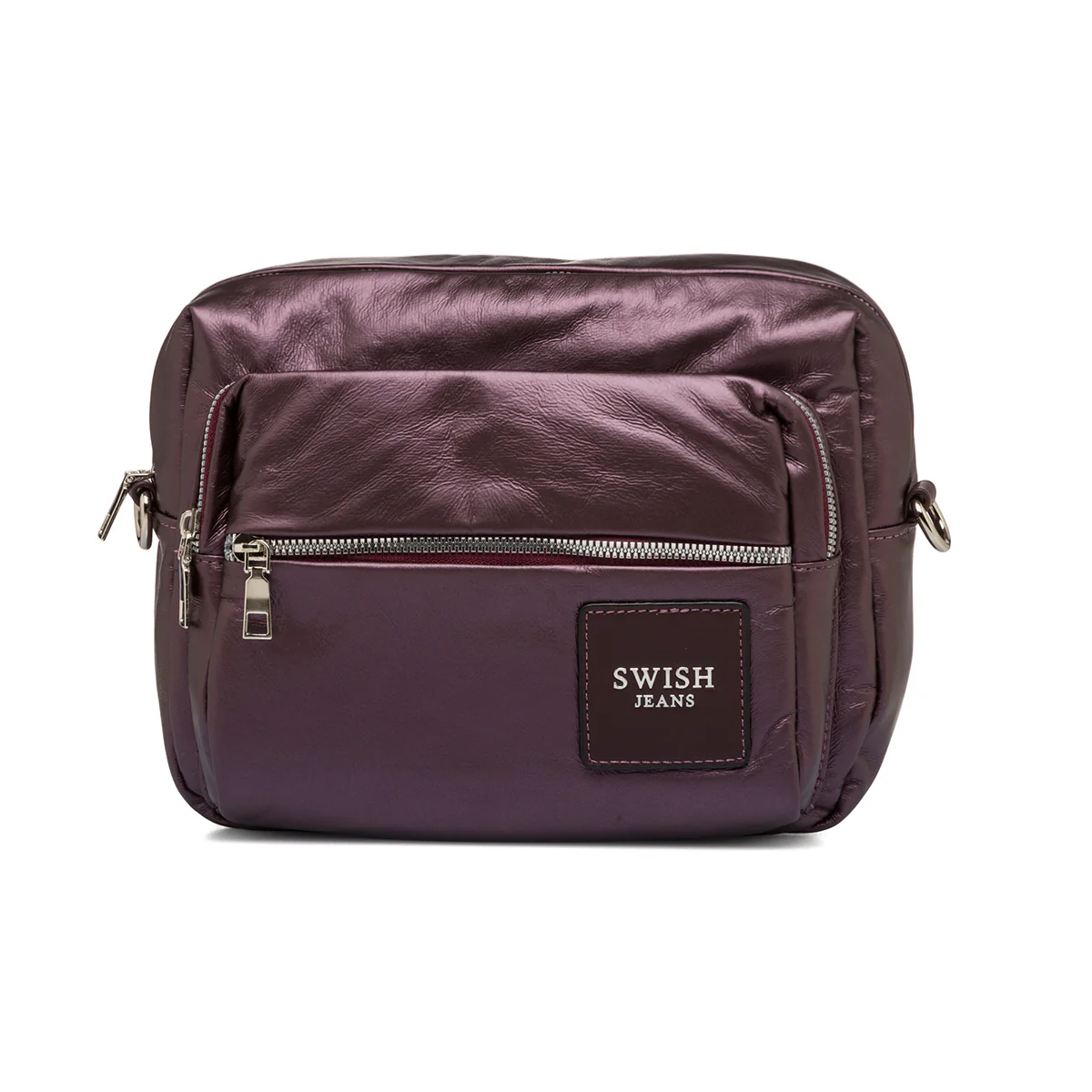 Borsa a tracolla viola da donna con pochette rimovibile Swish Jeans