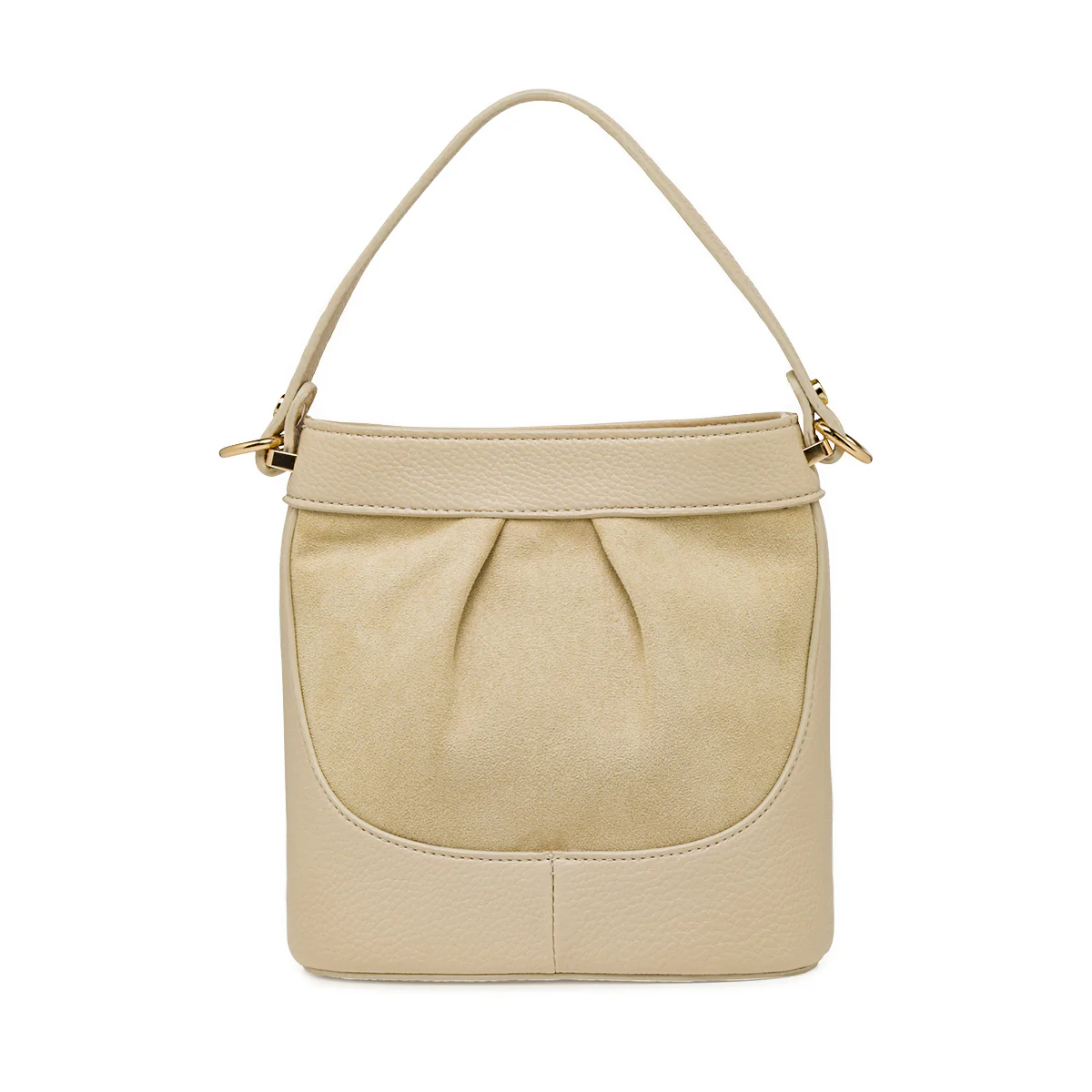 Borsa beige da Donna con inserto effetto scamosciato Lora Ferres