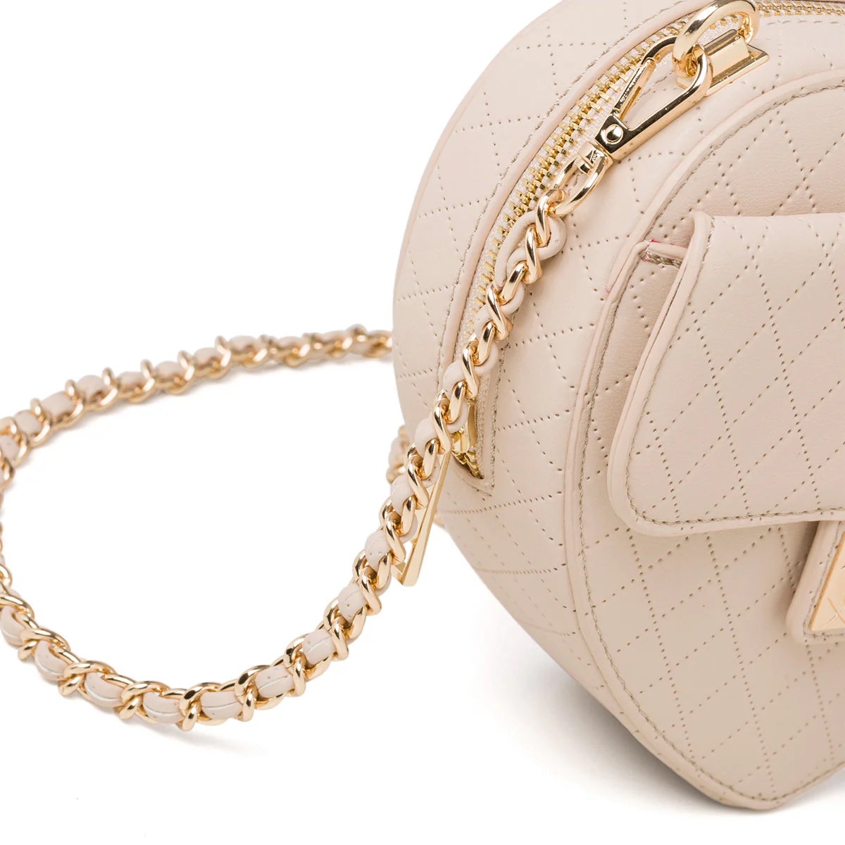 Borsa beige da donna con tracolla in metallo Call It Spring Lilheart - Image 6