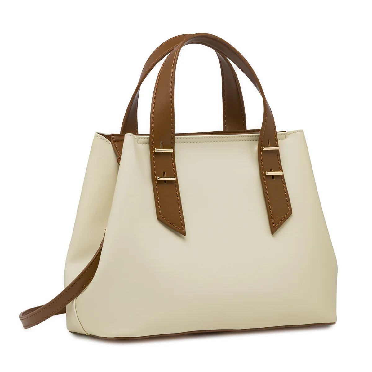 Borsa da donna bianca con dettagli in contrasto Lora Ferres - Image 2