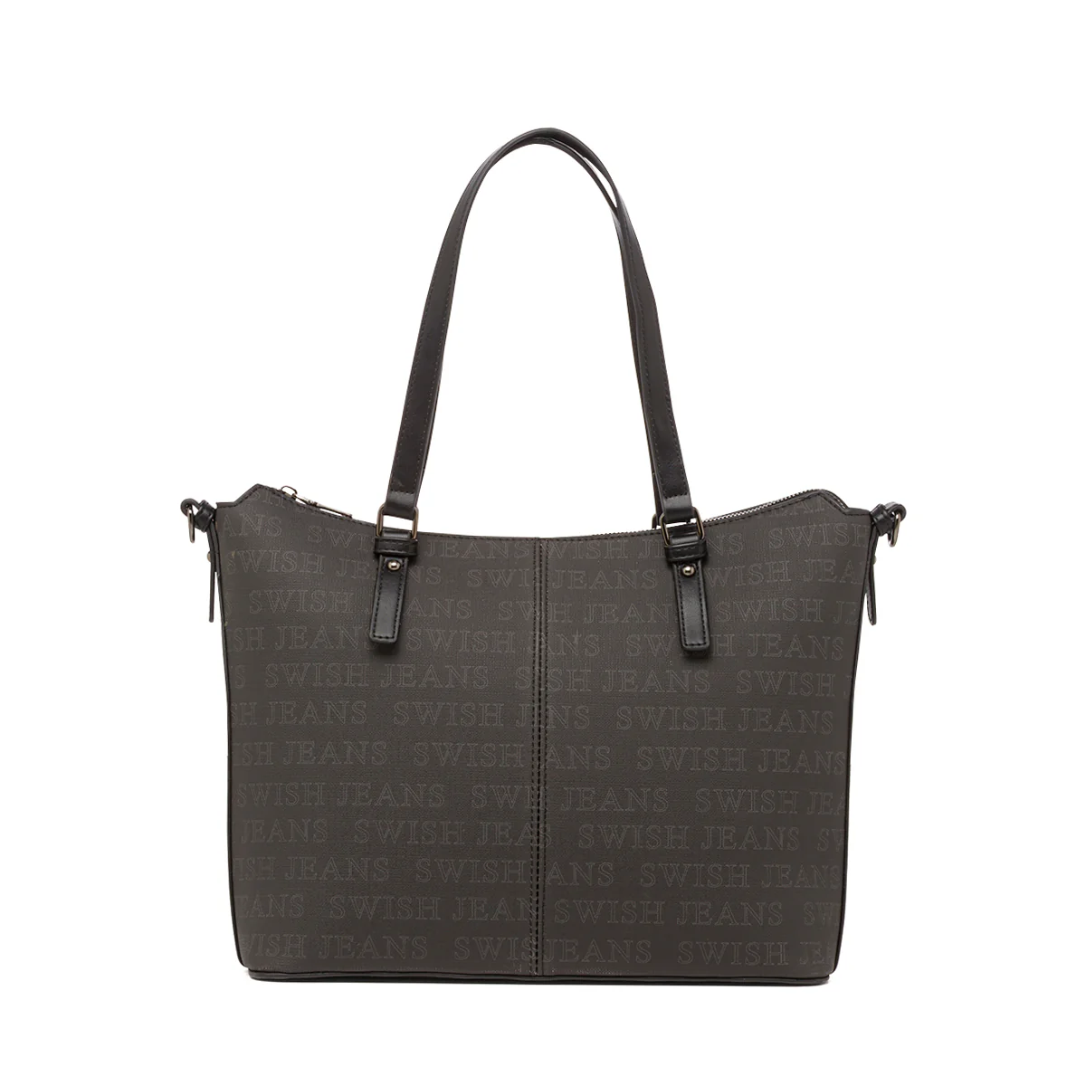 Borsa da Donna Nera con Logo All Over Swish Jeans