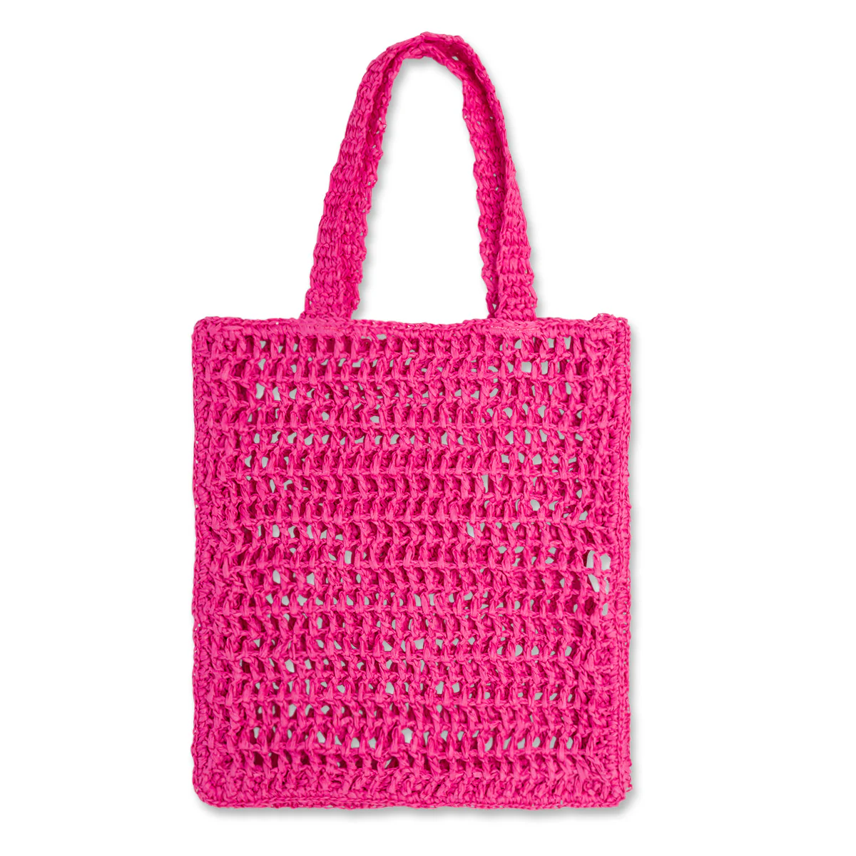 Borsa da mare donna fucsia effetto paglia Lora Ferres - Image 2