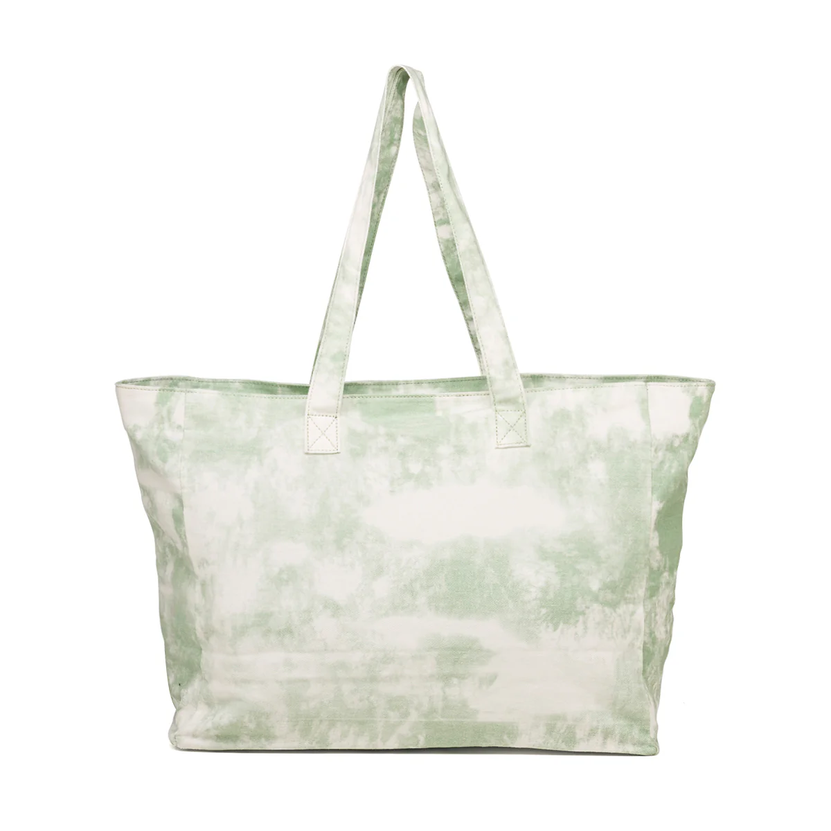 Borsa da mare verde e bianca da donna Lora Ferres On The Beach
