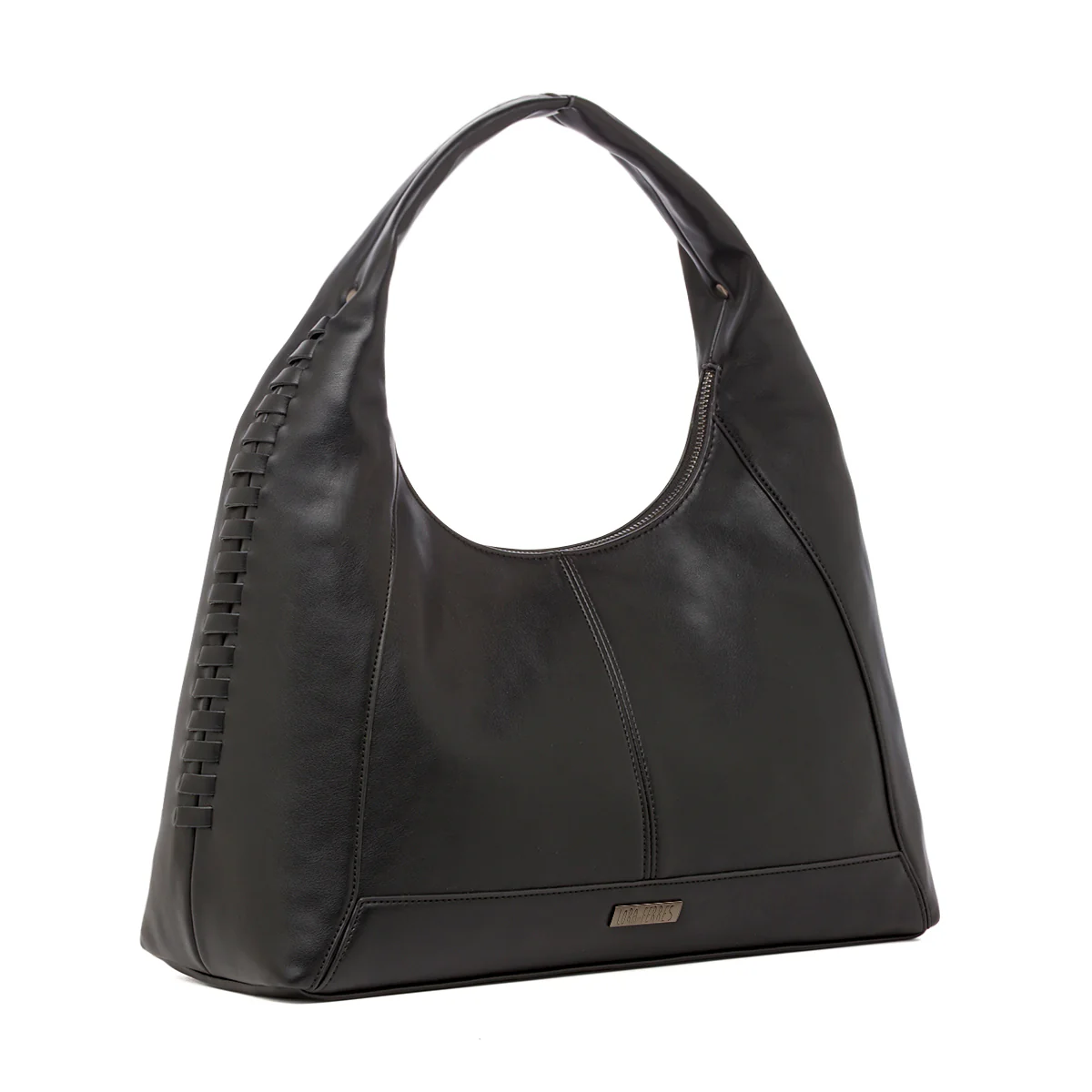 Borsa Hobo da Donna Nera con Dettaglio Intrecciato Lora Ferres - Image 4
