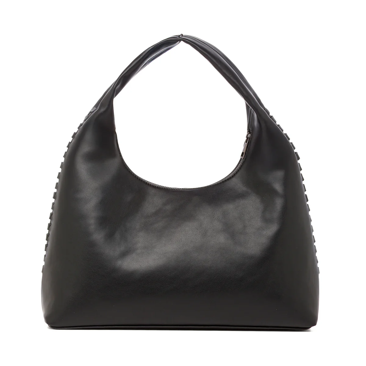 Borsa Hobo da Donna Nera con Dettaglio Intrecciato Lora Ferres - Image 5