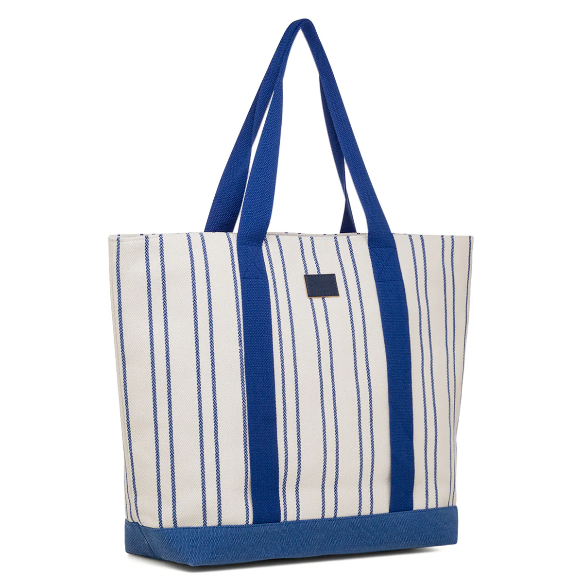Borsa Mare in Tessuto a Righe Blu e Bianche con Doppi Manici Camomilla Milano - Image 2