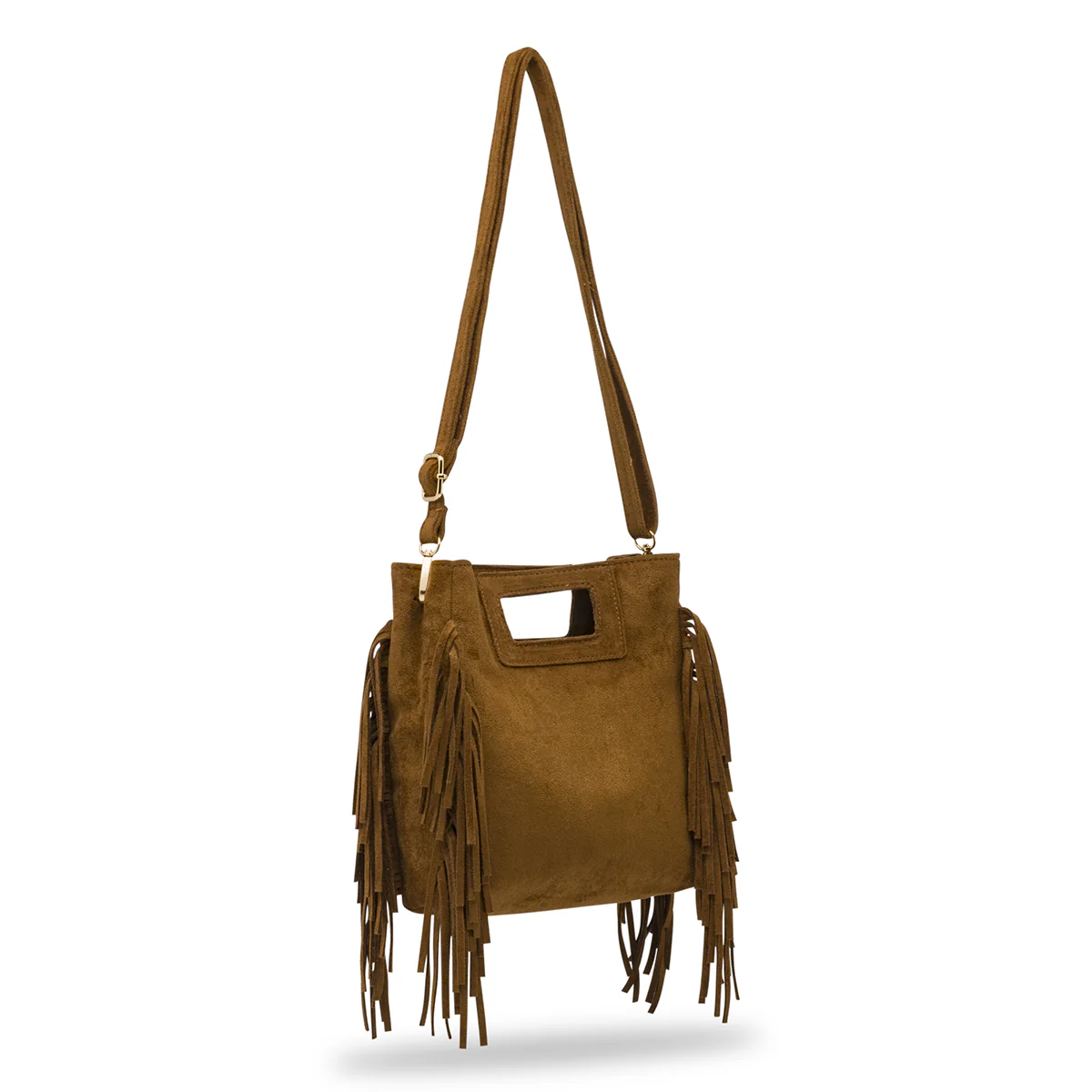 Borsa marrone da Donna con frange effetto scamosciato Lora Ferres - Image 2