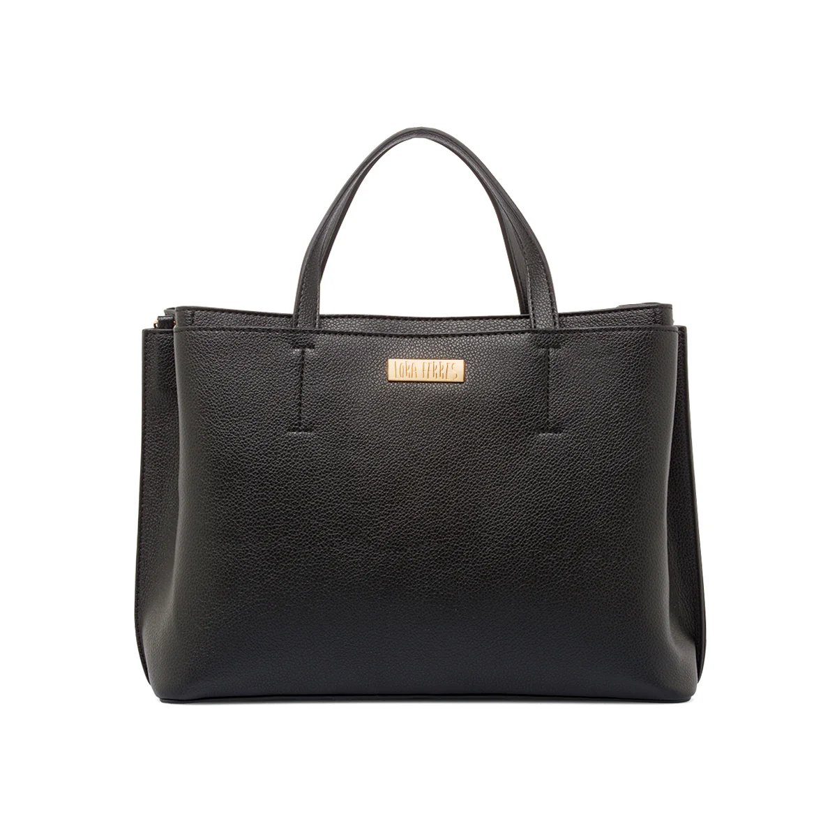 Borsa nera da Donna con dettaglio cuciture a vista Lora Ferres