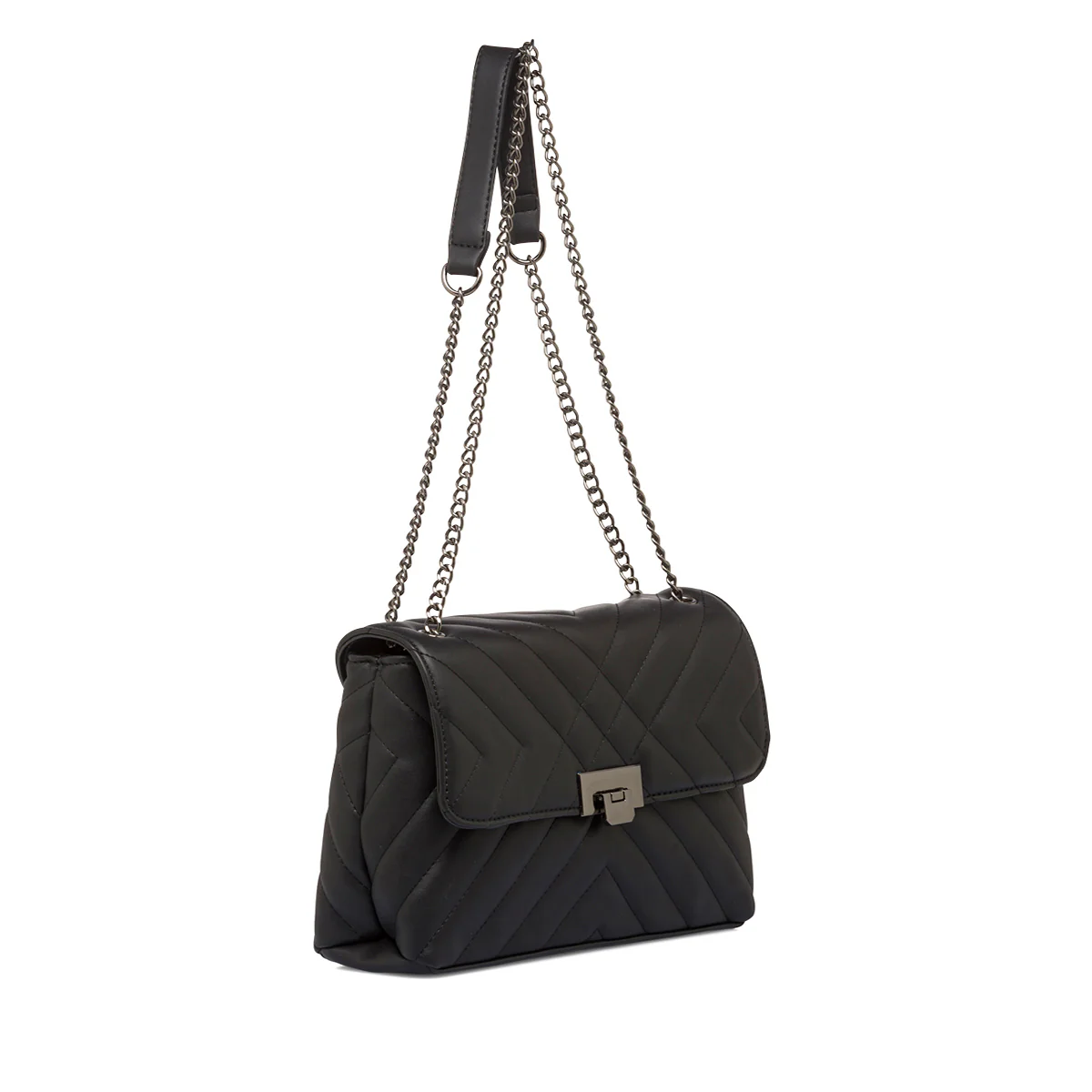 Borsa nera da donna con tracolla a catena lora Ferres - Image 3