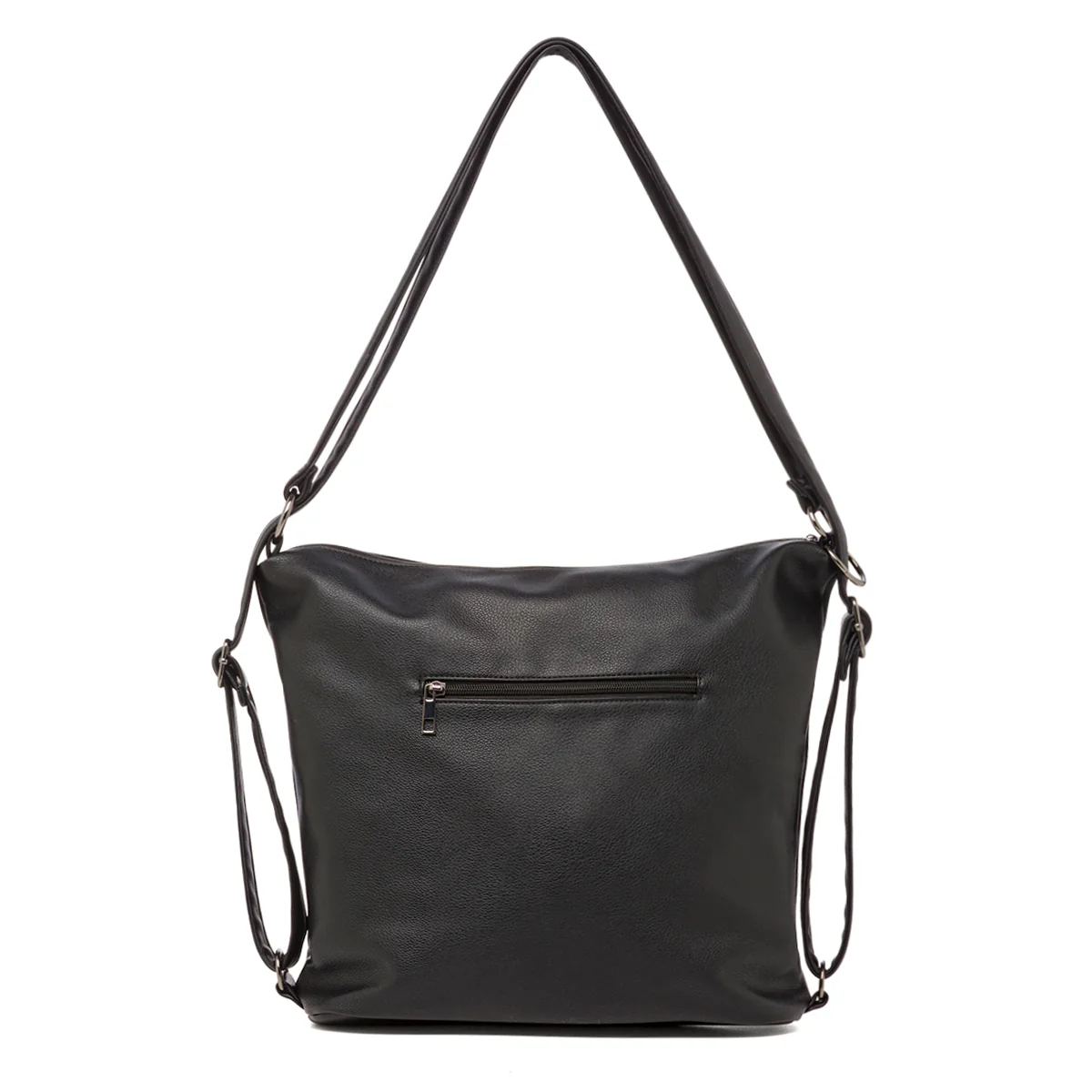Borsa nera da Donna con tracolla e doppia zip Lora Ferres - Image 3
