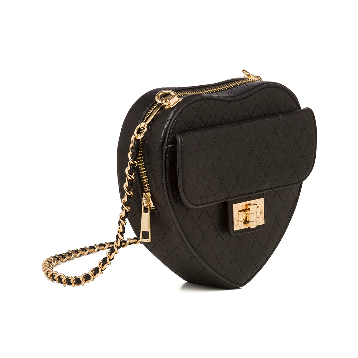 Borsa nera da donna con tracolla in metallo Call It Spring Lilheart - Image 3