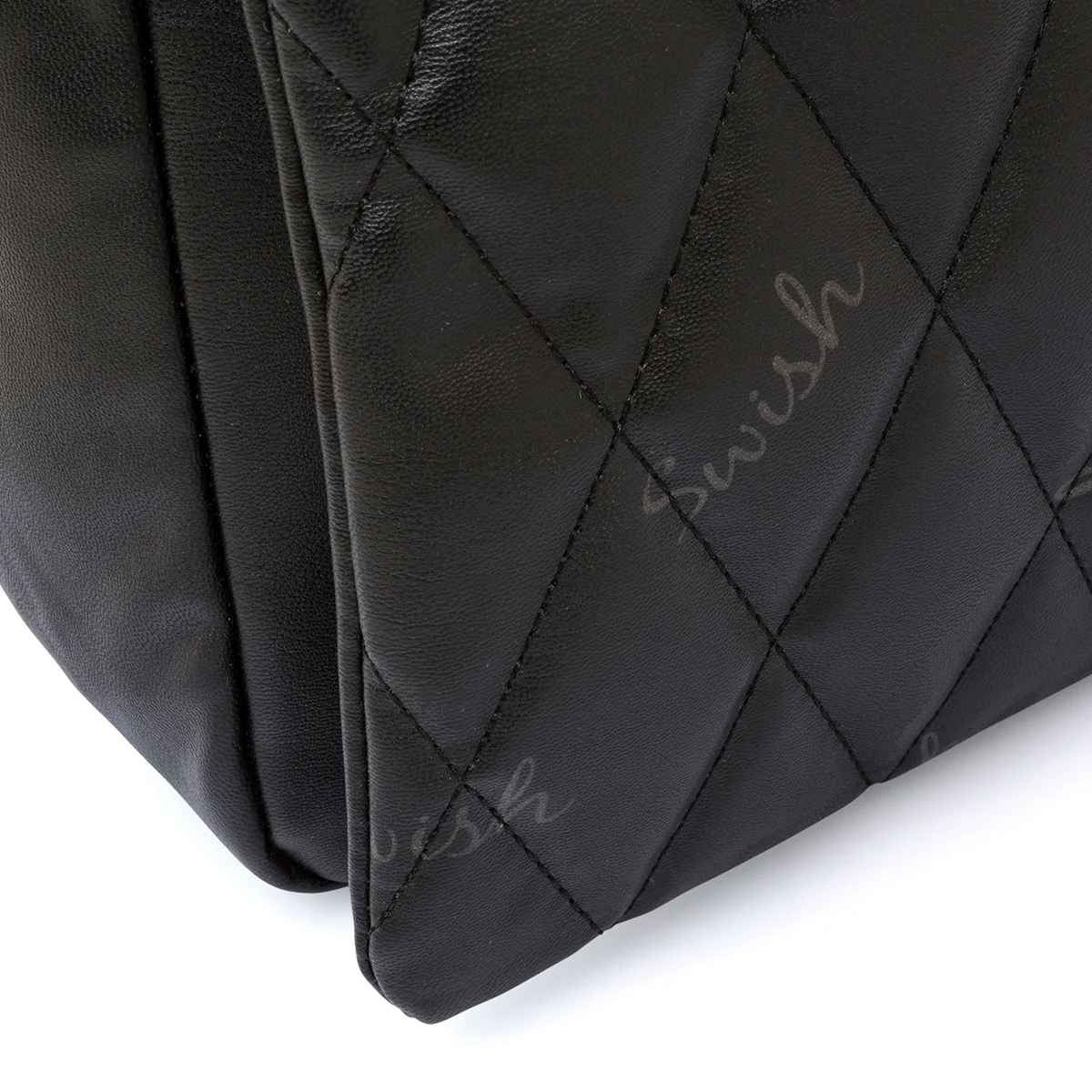 Borsa nera trapuntata da donna con tracolla a catena Swish Jeans - Image 3