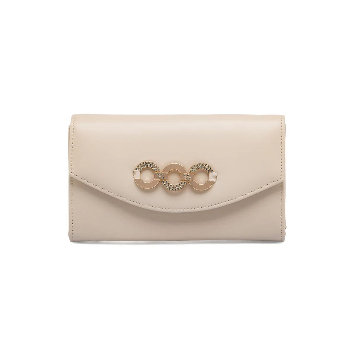 Borsa pochette rosa con dettaglio Gioiello Lora Ferres