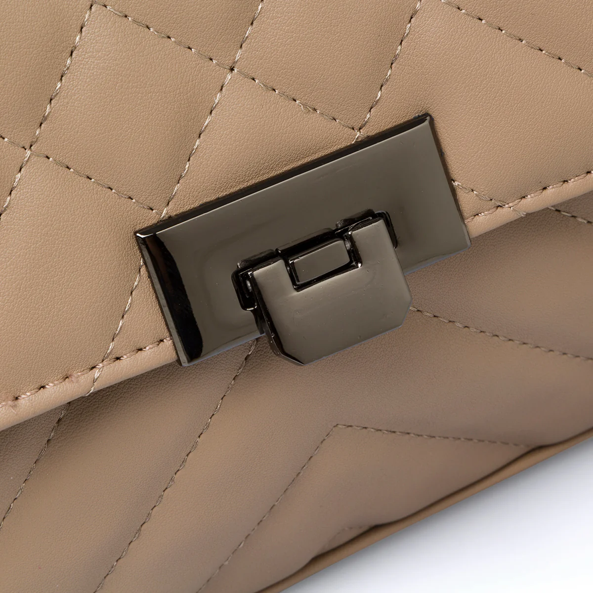 Borsa taupe da donna con tracolla a catena lora Ferres - Image 4