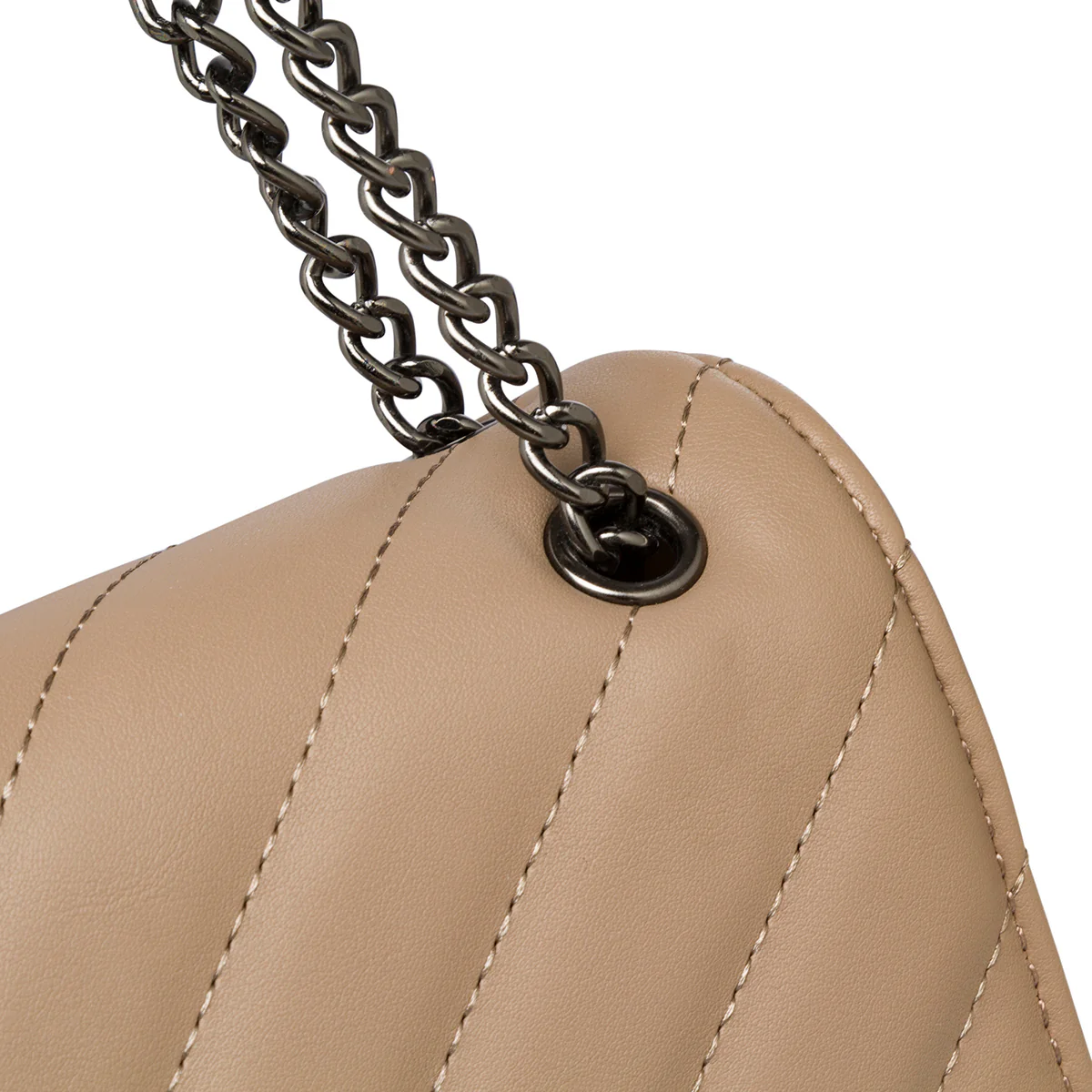 Borsa taupe da donna con tracolla a catena lora Ferres - Image 5