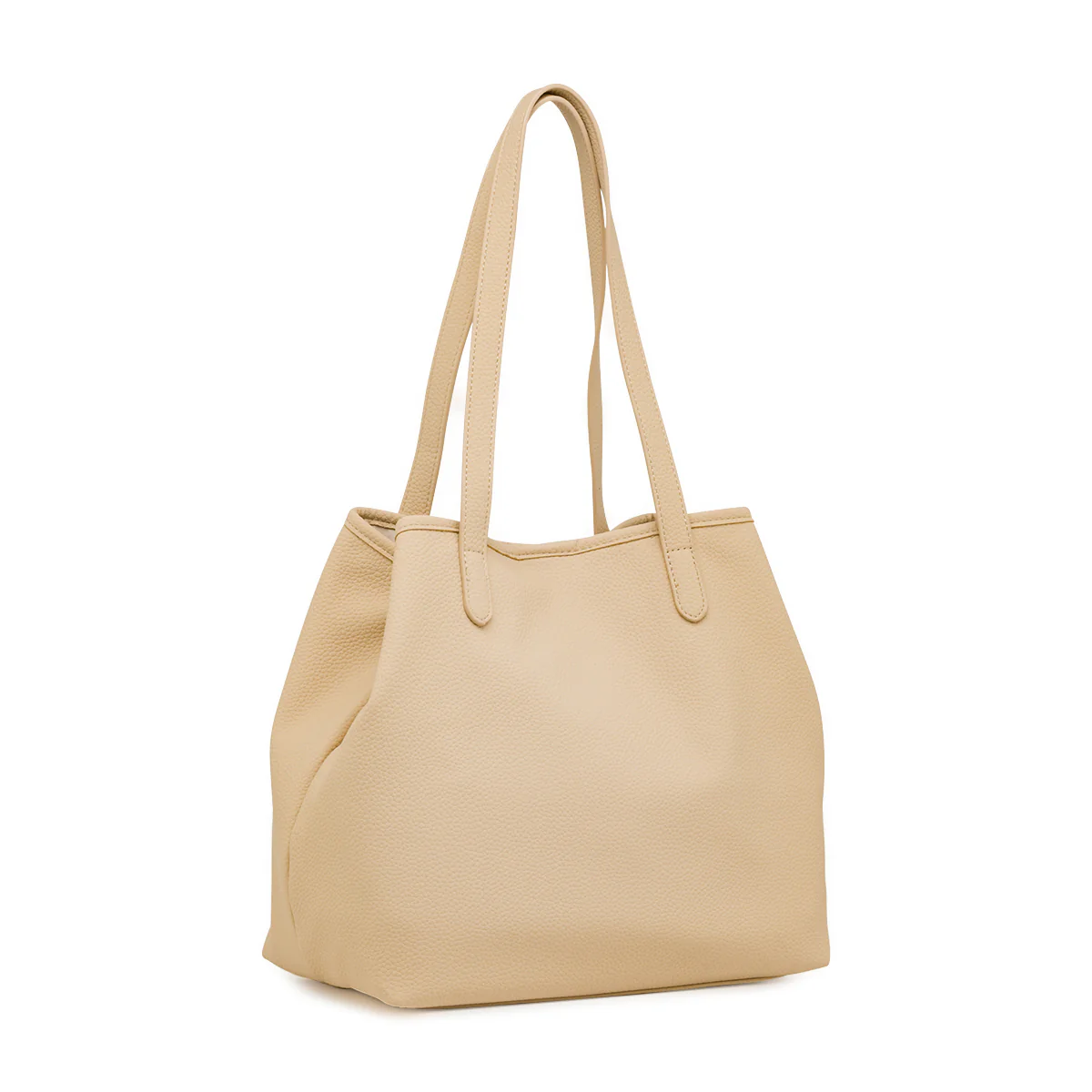 Borsa Tote bag beige da Donna con bottone magnetico Lora Ferres