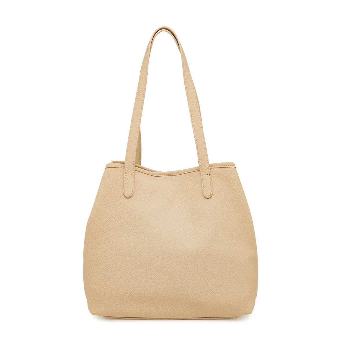 Borsa Tote bag beige da Donna con bottone magnetico Lora Ferres - Image 3