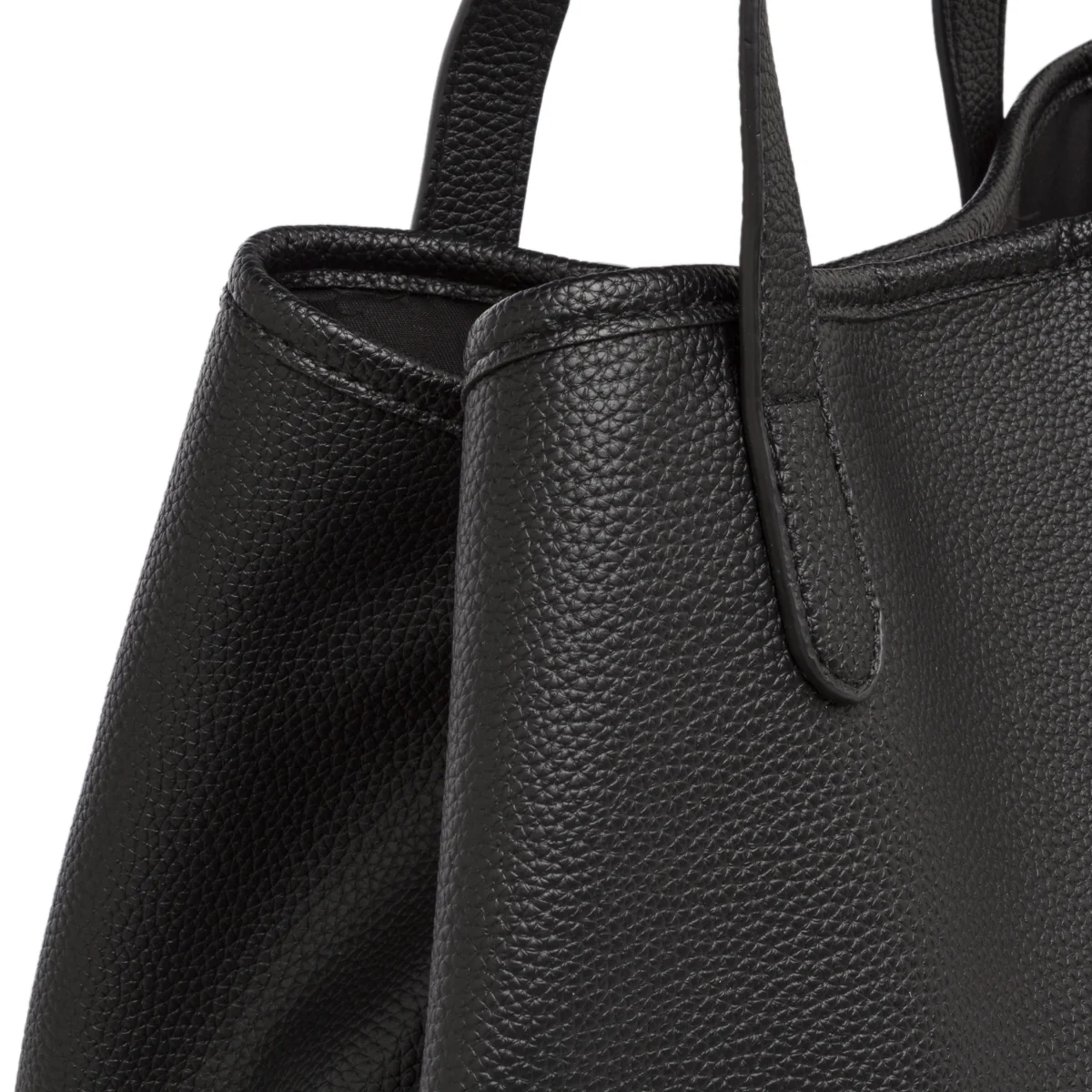 Borsa Tote bag nera da Donna con bottone magnetico Lora Ferres - Image 3