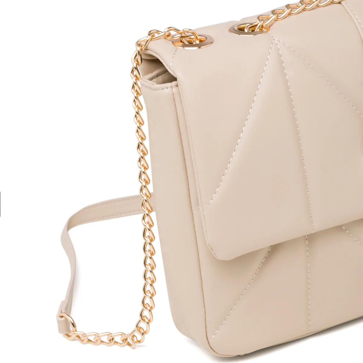 Borsa trapuntata beige da donna con tracolla a catena Call It Spring Crush On You - Image 4