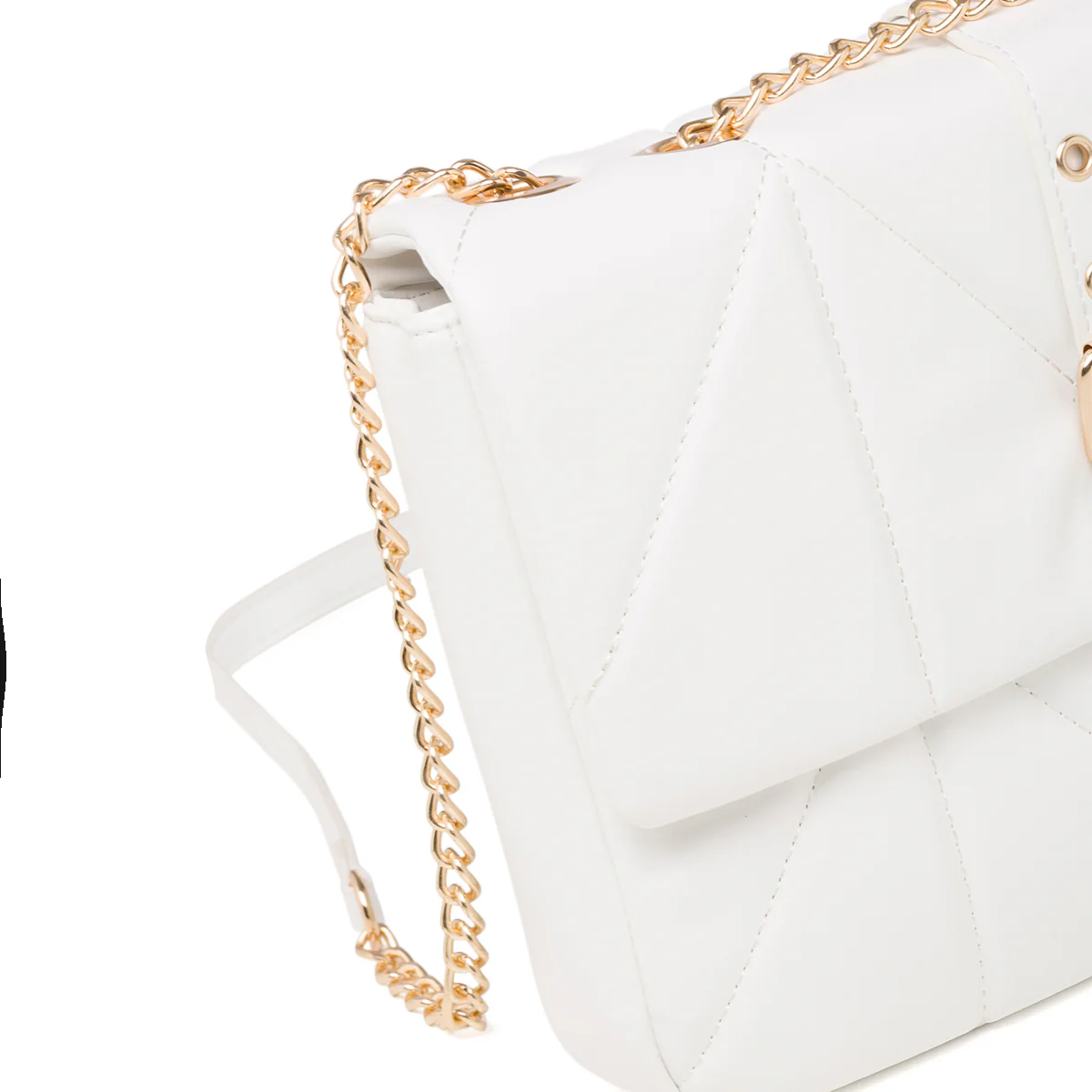 Borsa trapuntata bianca da donna con tracolla a catena Call It Spring Crush On You - Image 4
