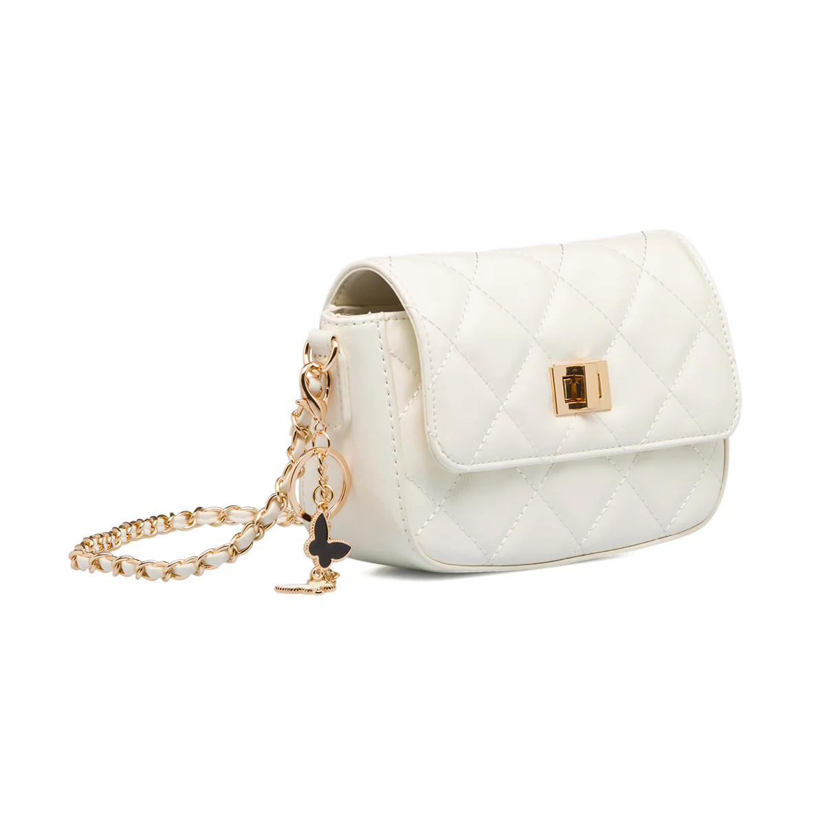 Borsa trapuntata bianca da donna in "pelle vegana" Call It Spring Lexye - Image 3